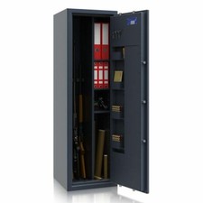 Waffenschrank Waffentresor Grad / Klasse 1 Langwaffen - 4 Halter - S&G E-Schloss
