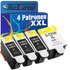 Set 4 Patronen XL PlatinumSerie für Samsung CJX-1000 CJX-1050W INK-M210 M215 INK