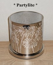 * Org. Partylite P91341 Kerzenhalter Metall silber neuwertig * Rarität *