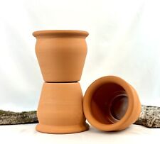 3er Set Terracotta Übertöpfe Blumentopf Terrakottatopf für Orchidee Kaktus