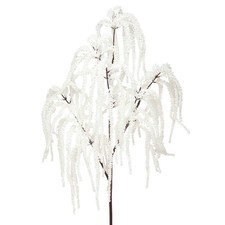 Dekozweig Trauerweide Weiß Glitter Winterdeko 82cm 2 Stk