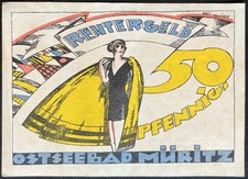 50 Pfennig Müritz  1922  Notgeld Reutergeld Gutschein  15.10.c