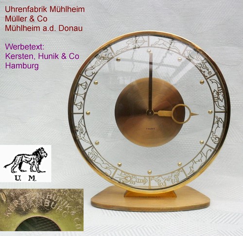 Design tischuhr aus - aus, messing