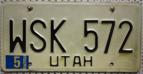 Utah nummernschild usa - utah,