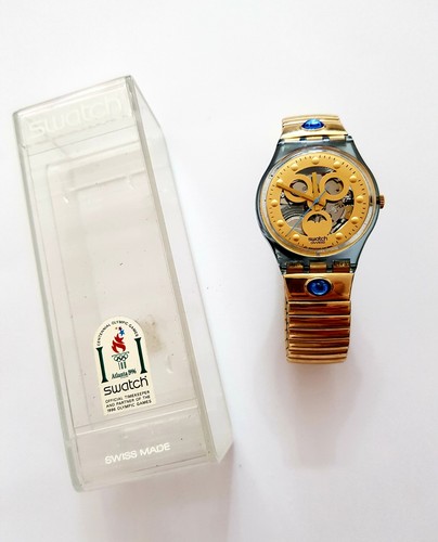 Rar swatch gold smile - gold, uhr