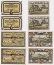 Banknoten notgeld stadt - x,