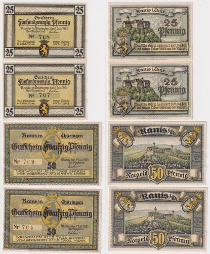 Banknoten notgeld stadt - 4,