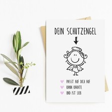 Postkarte SCHUTZENGEL Geschenk Freundin Schutzengel Karte