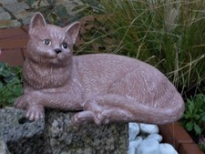 Steinfigur katze gartenfiguren - steinfigur,