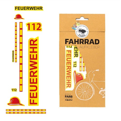 Fahrradaufkleber feuerwehr - feuerwehr, |
