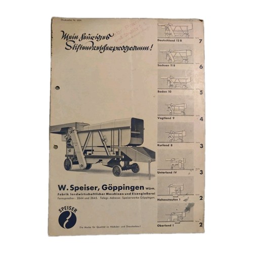 Alter prospekt speiser - w.,