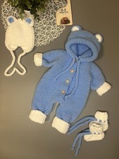 Handgestrickte Baby Set Gr