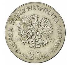 Münze Polen 20 Zloty 1977