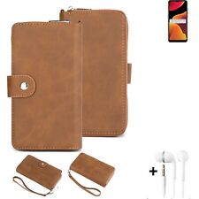 Wallet Case für BQ Mobile BQ-6645L Element + headset Schutz-Hülle Handy Tasche