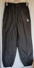Etirel Ski- Schneehose Schwarz Gr. 42 Dehnbarer Bund RV Taschen 100% Nylon