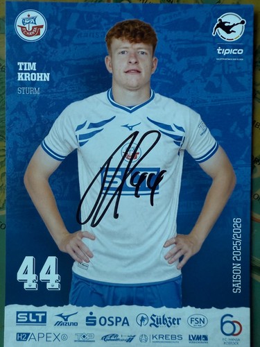 Autogrammkarte tim krohn fc - tim,