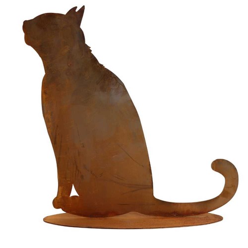 Edelrost katze 35cm gartendeko - katze,