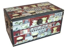 422 Holz Box Leinenoptik Truhe