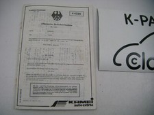 Betriebserlaubnis ABE 35009 KBA Kamei Frontspoiler 44225 VW Scirocco I Typ 53