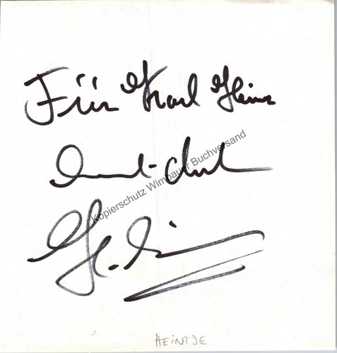 Original autogramm heintje - original, ///