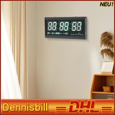 Modische Plastik Grün Energiesparend Hell Led Uhr Zeit Speicher Funktion DHL