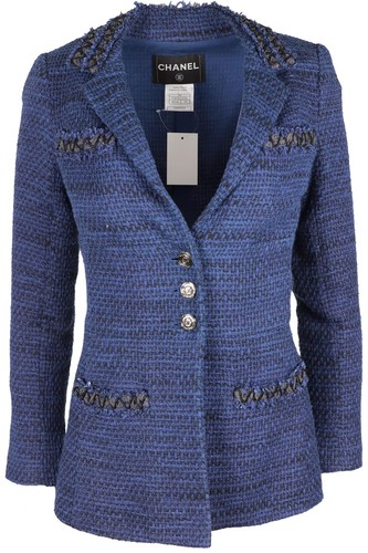 Chanel blue 2009 tweed - tweed, jacket