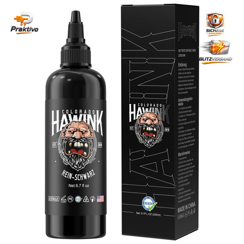 Tattoo farbe schwarz 200ml - tattoo,
