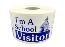 2x3 Blue I'm A School Visitor