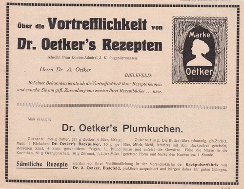 Oetker werbung reklame - oetker, /