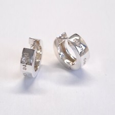 Pierre Cardin 925 Silber Creolen Klappcreolen Ohrringe Ohrschmuck Damen massiv