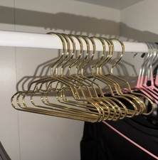 10er Set Goldene Kleiderbügel
