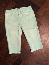 Soccx Denim Jeans, Capri,Mint