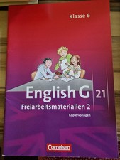 Klasse 6 English G 21 Freiarbeitsmaterialein 2 Kopiervorlagen Cornelsen