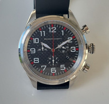 Messerschmitt Made in Germany Chronograph mit Silikonband Ronda 5030 Swiss Werk