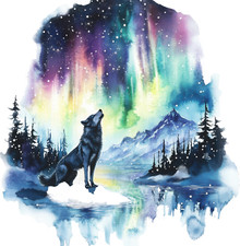 Wandtattoo aufkleber wolf - wandtattoo,