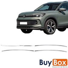 6 Tlg Kühlergrill Leisten Grillleisten Chrom Edelstahl für VW Tiguan (ab 2024)