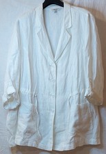 Leinen-Blazer Gr. 52 in weiß von KjBRAND