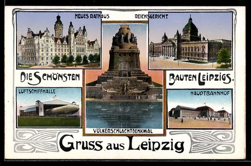 Leipzig luftschiffhalle - ak,