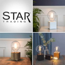 STAR Kub Tisch Leuchte Holz