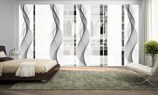 8er-Set Schiebegardine DILAILA, blickdicht, Höhe 245 cm, grau WFI