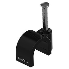 100x Nagelschelle 7mm für Kabel schwarz Kabelschelle mit Nagel Kabelklemme