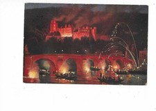 P728 AK Heidelberg Schlossbeleuchtung RS Marke! gelaufen 1915