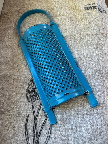 Emaille reibe blau shabby - -,