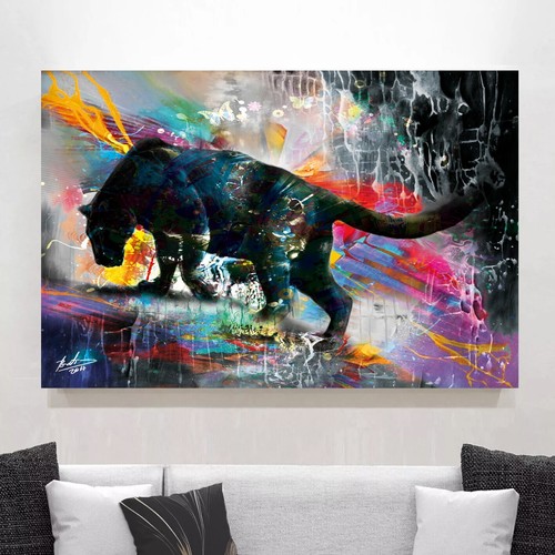 Leinwand bild panther abstrakt - bild,