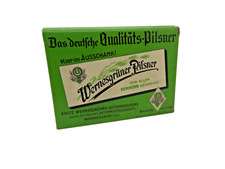 +ANTIK+ Blechschild / Werbeaufsteller / Kartenhalter Wernesgrüner Brauerei c1930