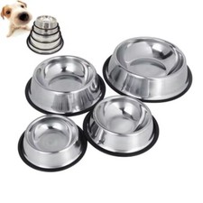 Hundenapf Edelstahl Katzennapf Wasser Futter Hunde Katzen Napf Trink TOP Schale