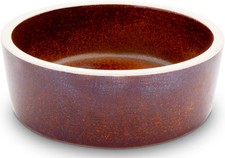 K&K Kleintier Futterschale 500 ml braun 15x5 cm aus schwerer Keramik / Kaninchen