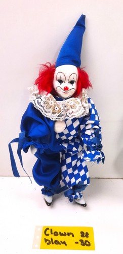 Clown puppe blau - puppe,