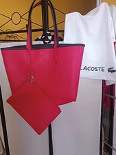 Lacoste Original Wendeshopper 2Farbig  mit  Innentasche Magenta Darkblue NEU