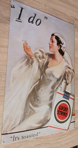 Lucky strike blechschild - strike, "i